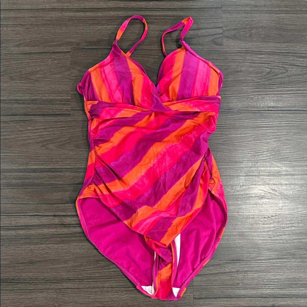 Ralph Lauren Pink and Orange One Piece Swimsuit